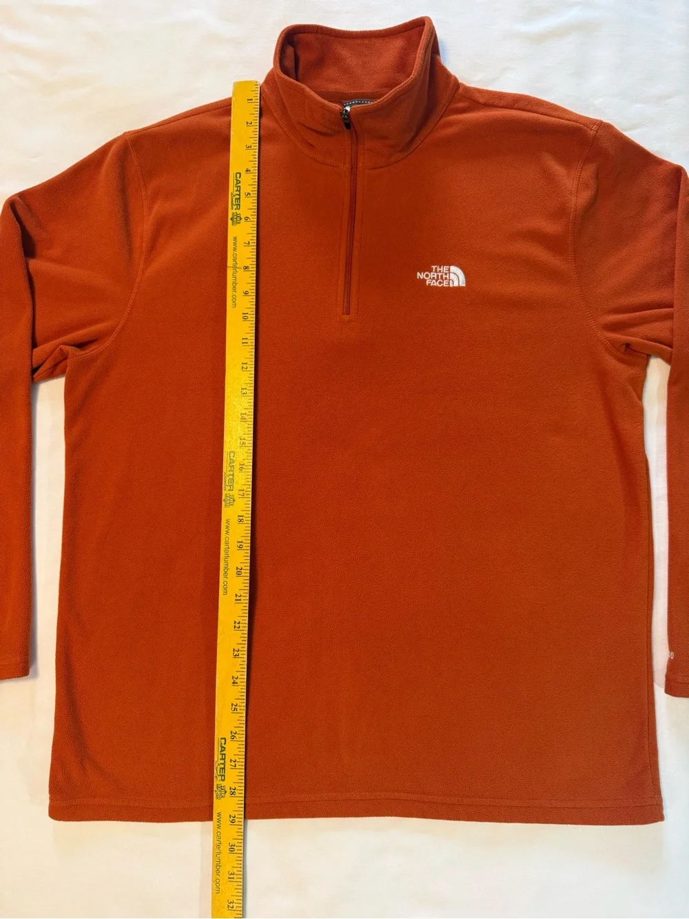 The North Face TKA 100 Fleece Pullover Men’s L Orange 1/4 Zip Outdoor